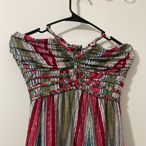 Snap Y2K Multicolor Halter Maxi Dress Size S - Picture 3 of 9